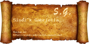 Sisák Gabriella névjegykártya