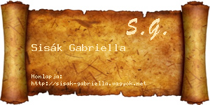 Sisák Gabriella névjegykártya