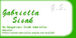 gabriella sisak business card